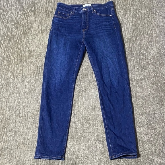 Ann Taylor LOFT Jeans Women's 4 Dark Blue Curvy Skinny Mid Rise Casual Denim - Picture 1 of 10